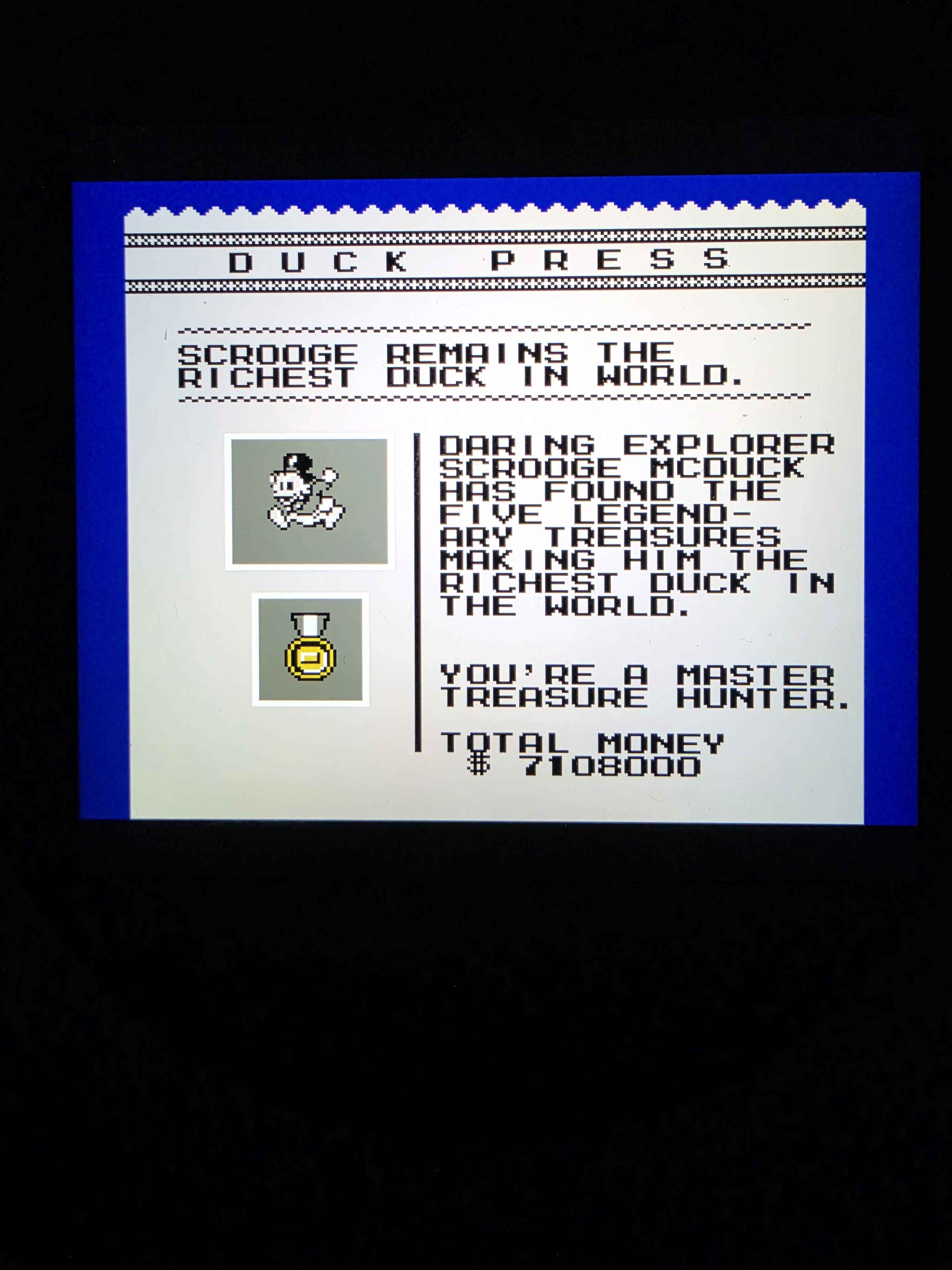 DuckTales ending screen
